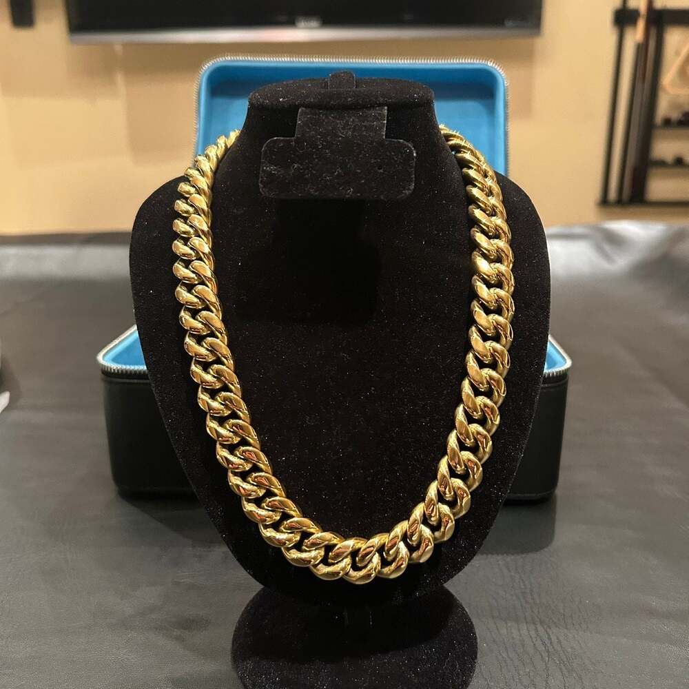 Gold 16mm Cuban Chain 20in Brand New